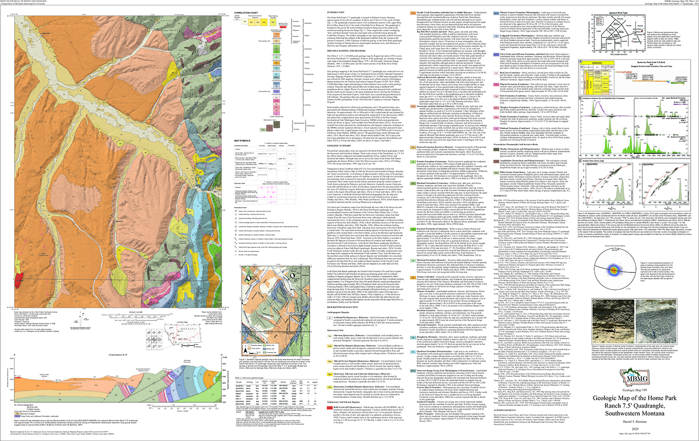 Geologic map of Home Park Ranch